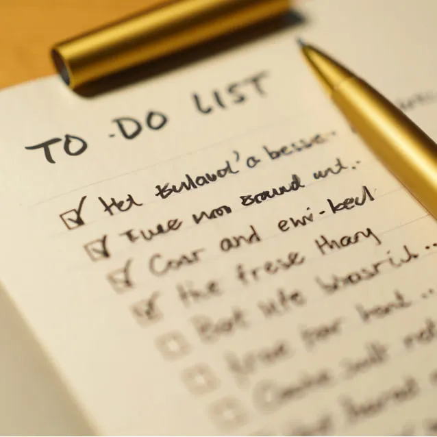 Handwritten meeting notes