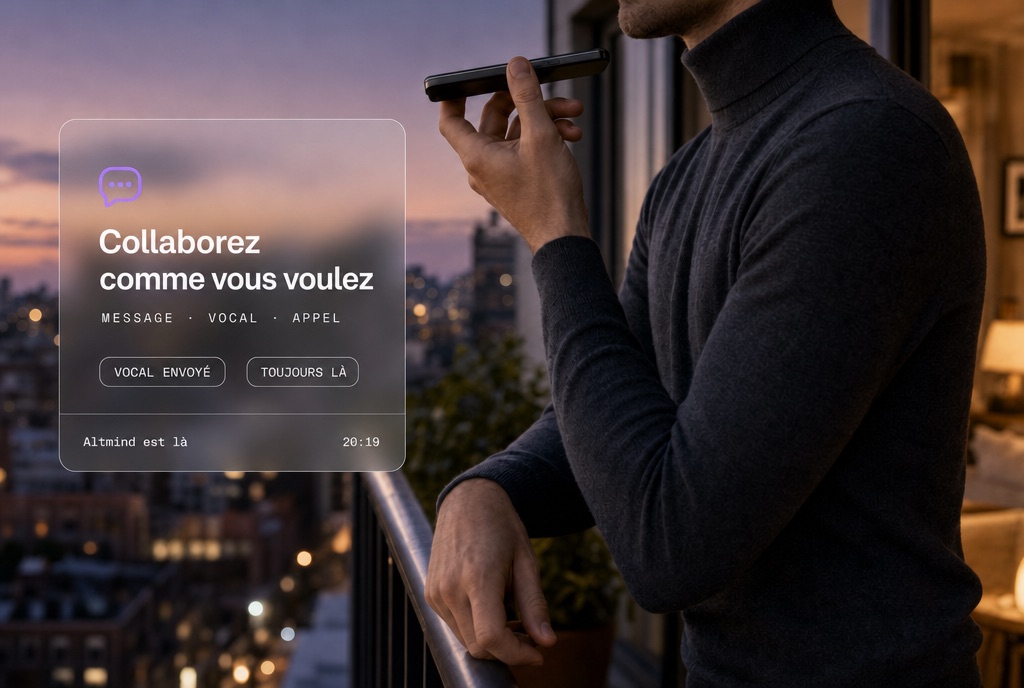 Text, send a voice note, or call Altmind